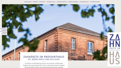 Website Zahnärzte im Provianthaus