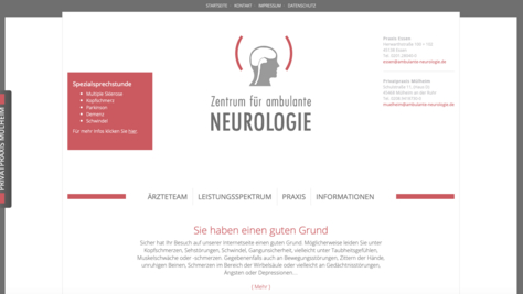 Zentrum für ambulante Neurologie Website